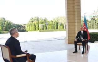 Ilham Aliyev was interviewed by Russian RBC TV channel