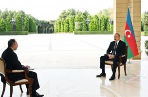 Ilham Aliyev was interviewed by Russian Interfax agency