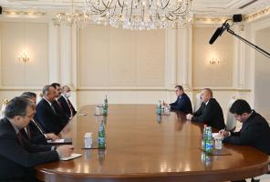 Ilham Aliyev received delegation led by Turkish Foreign Minister