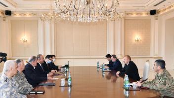 Ilham Aliyev received Turkish Foreign Minister and Minister of National Defense