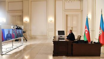 Ilham Aliyev, Russian President Vladimir Putin met in a videoconference format