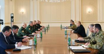 Ilham Aliyev has received a delegation led by the Minister of Defense of the Russian Federation Sergei Shoigu