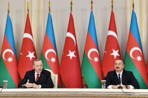 Presidents of Azerbaijan and Turkey made press statements