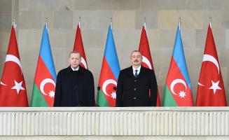 A Victory parade dedicated to Victory in the Patriotic War was held at the Azadlig Square, Baku