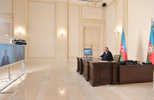 Ilham Aliyev received Anar Karimov in a video format on his appointment as Minister of Culture