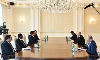 Ilham Aliyev received delegation led by ICESCO Director General