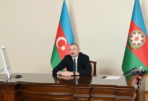 Ilham Aliyev received in a video format co-chair of Nizami Ganjavi International Center