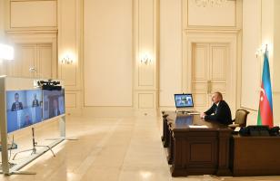 Ilham Aliyev received in a video format Chief Executive Officer and other senior officials of Signify