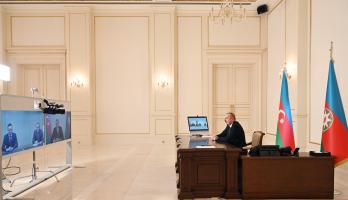 Ilham Aliyev received in a video format Hungarian Minister of Foreign Affairs and Trade