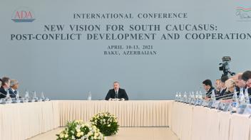 Ilham Aliyev attended “New vision for South Caucasus: Post-conflict development and cooperation” international conference held at ADA University