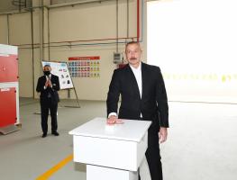 Ilham Aliyev attended inauguration of Hajigabul Industrial Estate