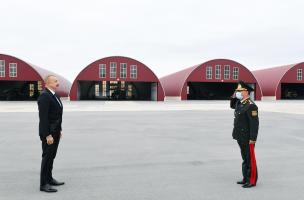 Ilham Aliyev attended opening of military aerodrome of Special Combined Arms Army