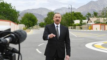 Ilham Aliyev was interviewed by Azerbaijan Television