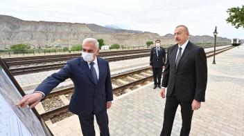 Ilham Aliyev viewed Ordubad railway station