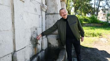 Ilham Aliyev visited the restored “Khan gizi” spring in Shusha