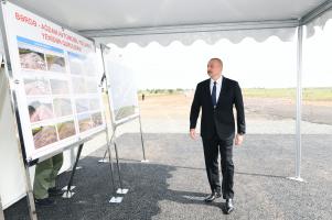 Ilham Aliyev has attended a groundbreaking ceremony of Barda-Aghdam highway