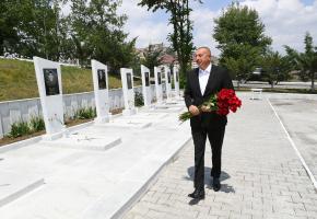 Ilham Aliyev visited Alley of Martyrs in Dashkasan