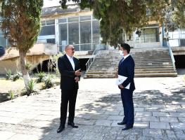 Ilham Aliyev viewed Naftalan city airport