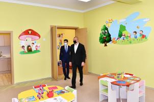 Ilham Aliyev inaugurated 200-seat orphanage-kindergarten in Naftalan city