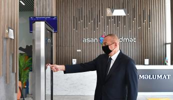 Ilham Aliyev attended opening of Baku “ASAN xidmət” Center 6