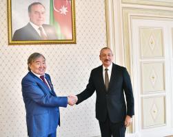 Ilham Aliyev received prominent Kazakh poet and public figure Olzhas Suleimenov