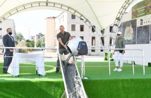 Ilham Aliyev and First Lady Mehriban Aliyeva viewed master plan of Shusha city