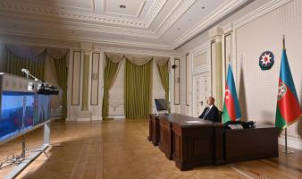 Ilham Aliyev was interviewed by France 24 TV channel