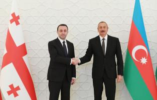 Президент Азербайджана Ильхам Алиев встретился с премьер-министром Грузии