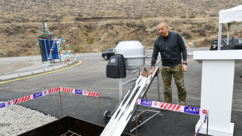 Ilham Aliyev laid foundation stone for Talish-Tapgaragoyunlu-Gashalti-Naftalan highway