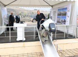 Ilham Aliyev laid foundation stone for secondary school named after academician Mehdi Mehdizade in Jabrayil