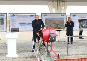 Ilham Aliyev laid foundation stone for “Araz Valley Economic Zone” Industrial Park to be established in East Zangazur economic region