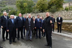 Ilham Aliyev visited Tugh village together with members of general public of Khojavand district
