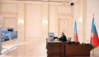 Ilham Aliyev attended CIS Heads of State Council's session in video conference format