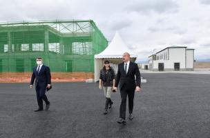 Ilham Aliyev viewed works done under the “smart village” project implemented in Aghali village, Zangilan district