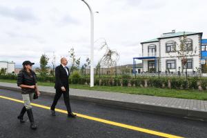 Ilham Aliyev and First Lady Mehriban Aliyeva visited Zangilan district