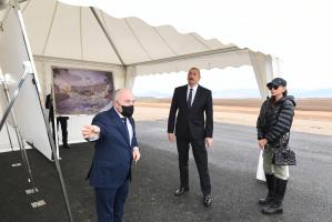 Ilham Aliyev viewed progress of construction work at Zangilan International Airport