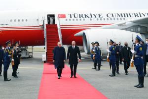 Turkish President Recep Tayyip Erdogan arrived in Azerbaijan for official visit