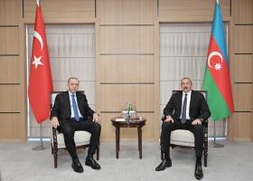 Встреча Президентов Азербайджана и Турции один на один