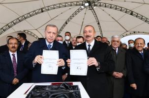 Президенты Азербайджана и Турции заложили фундамент автомобильной дороги Горадиз-Джебраил-Зангилан-Агбенд (Зангезурский коридор)