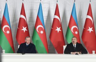 Presidents of Azerbaijan and Turkey made joint press statements