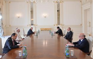 Ilham Aliyev received the chairman of the office for religious affairs of Turkey