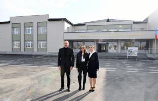 Ilham Aliyev and First Lady Mehriban Aliyeva attended opening of new building of Jarhan village secondary school