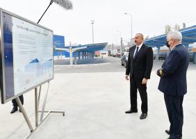 İlham Əliyev yeni Biləcəri lokomotiv deposunun açılışında iştirak edib