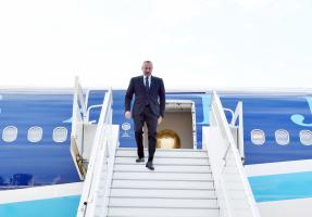 Ilham Aliyev arrived in Sochi for working visit