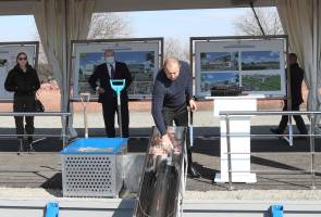 Ilham Aliyev and First Lady Mehriban Aliyeva have attended a groundbreaking ceremony for the 210-bed Aghdam District Central Hospital