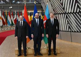 Meeting of Ilham Aliyev with President of European Council and Prime Minister of Armenia in format of working dinner was held in Brussels