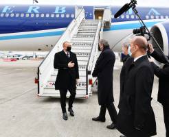 Ilham Aliyev arrived in Brussels for working visit