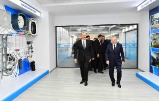 Ilham Aliyev and President Shavkat Mirziyoyev viewed activity of Technopark LLC in Tashkent