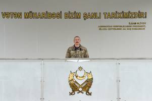 President, Victorious Commander-in-Chief Ilham Aliyev attended the opening of a military base in Kalbadjar district
