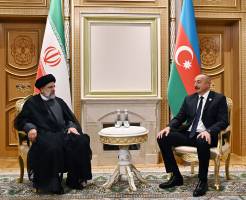 В Ашхабаде cостоялась встреча Президента Азербайджана Ильхама Алиева с Президентом Ирана Сейедом Ибрахимом Раиси